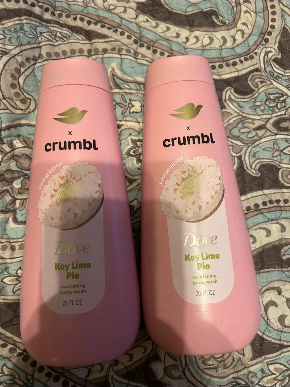 Dove Crumble Key Lime Pie Nourishing Body Wash - Pink 2 bottles